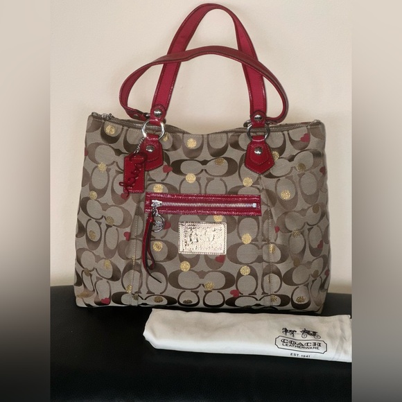 Coach Poppy Laura “Secret Admirer” Heart Glam Tote – Limited Edition ❤️✨ - Picture 14 of 14